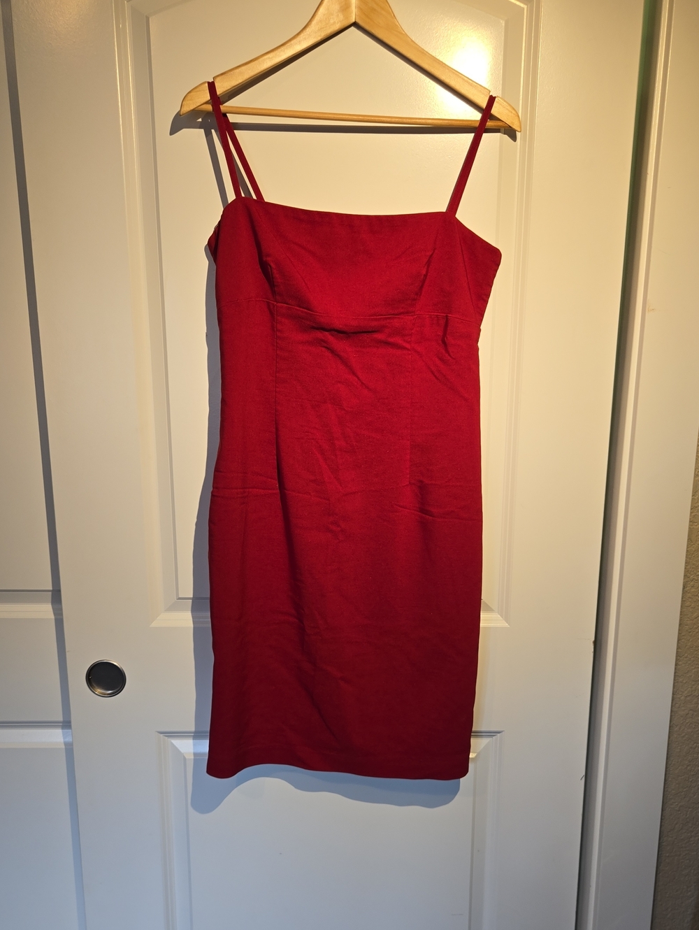 Classic Red Spaghetti-Strap Mini Dress